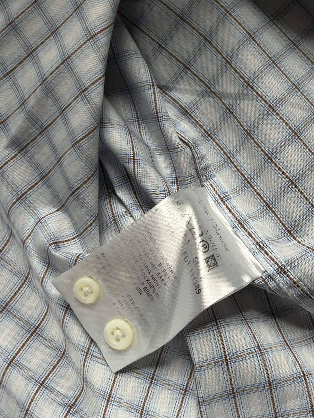 Hugo Boss BOSS Plaid Cotton Button Down Shirt - XL