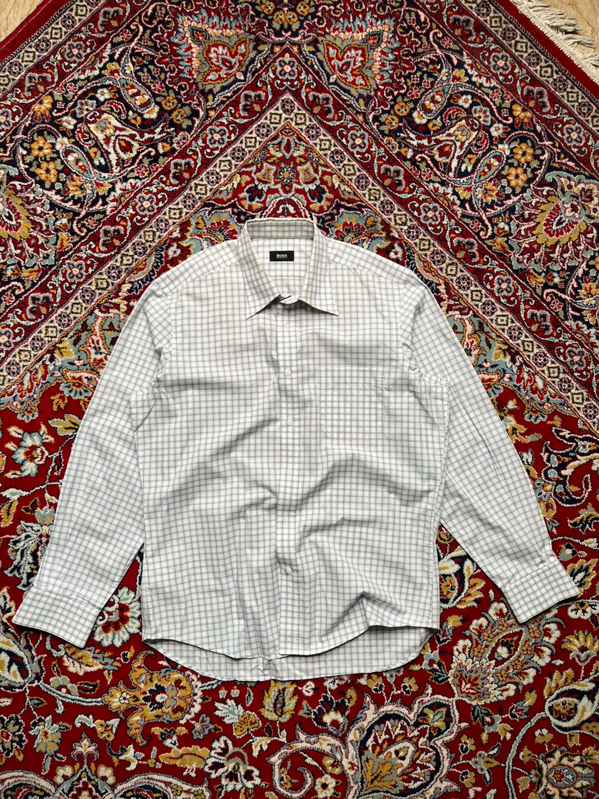 Hugo Boss BOSS Plaid Cotton Button Down Shirt - XL