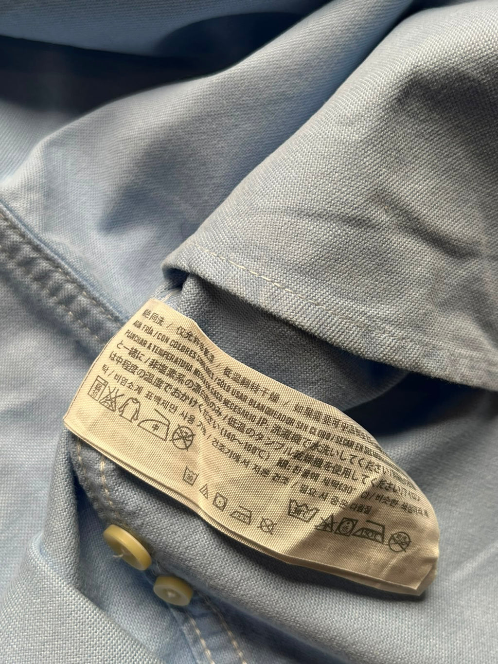 ABERCROMBIE & FITCH MUSCLE FIT LIGHT BLUE OXFORD BUTTON DOWN SHIRT - L