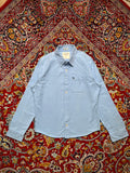 ABERCROMBIE & FITCH MUSCLE FIT LIGHT BLUE OXFORD BUTTON DOWN SHIRT - L
