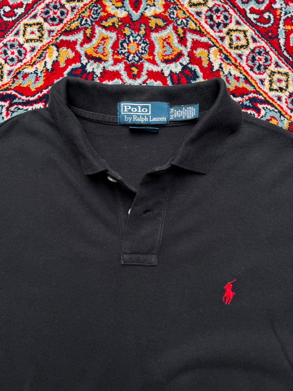 POLO BY RALPH LAUREN CUSTOM FIT BLACK TEE - L