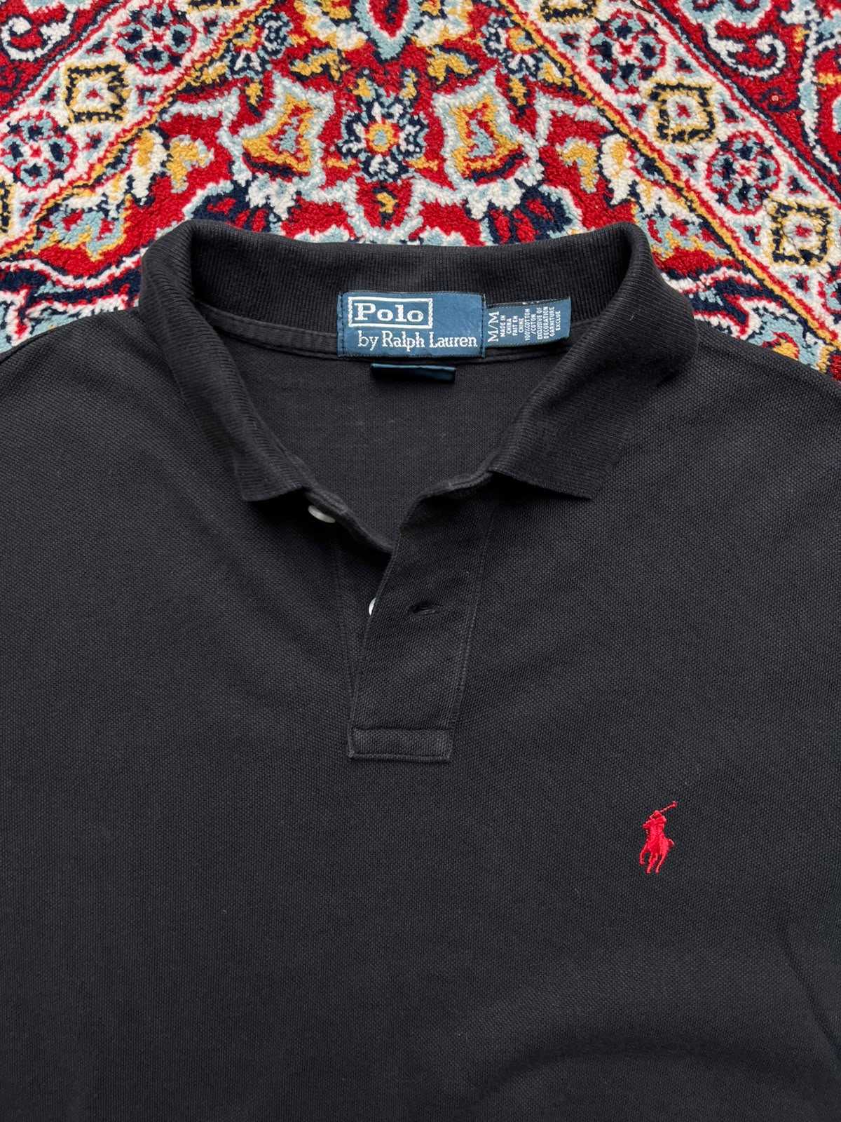 POLO BY RALPH LAUREN CUSTOM FIT BLACK TEE - L