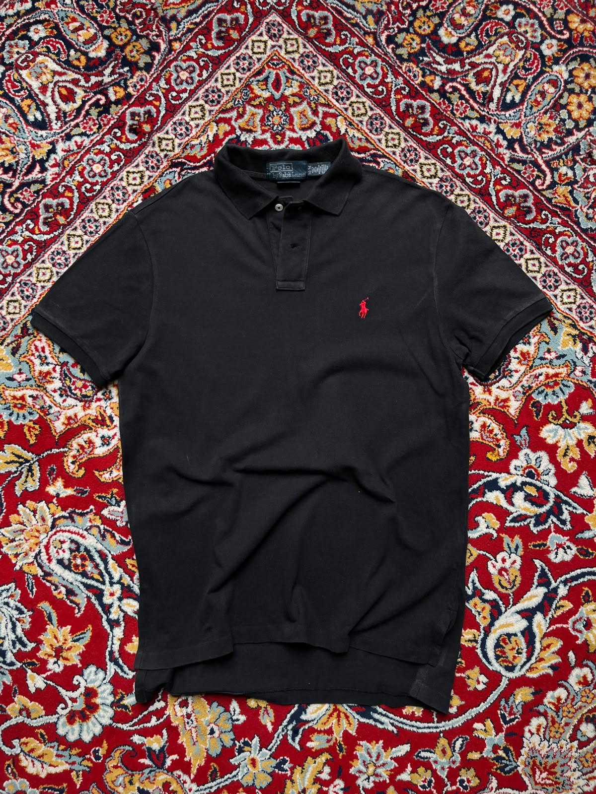 POLO BY RALPH LAUREN CUSTOM FIT BLACK TEE - L