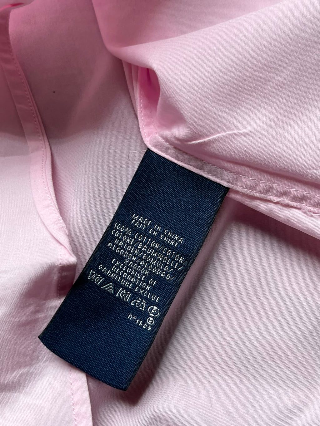 RALPH LAUREN SPORT LIGHT PINK SOLID COTTON BUTTON DOWN SHIRT- M