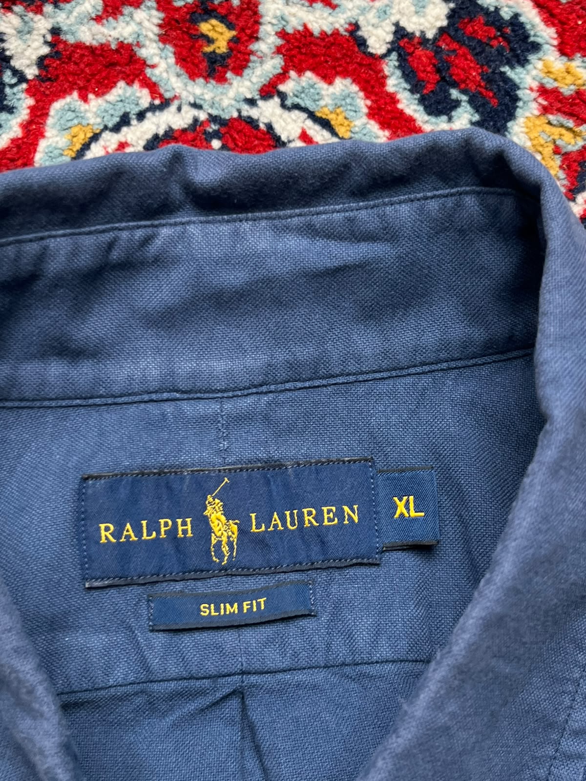 Ralph Lauren Slim Fit Blue Oxford Button Down Shirt - XL
