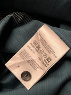 HUGO BOSS Slim Fit Teal Blue Striped BUTTON DOWN SHIRT - L