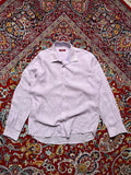 ADER Milano Purple White Striped Linen Button Down Shirt - XL