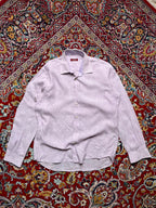 ADER Milano Purple White Striped Linen Button Down Shirt - XL