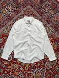 Burton Menswear London White LINEN Textured Button Down Shirt - XL
