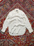 Dunhill Made in England White Pure Linen Button Down Shirt - XL