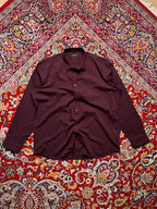Taylor & Wright Regular Fit Burgundy Button Down Shirt - XL