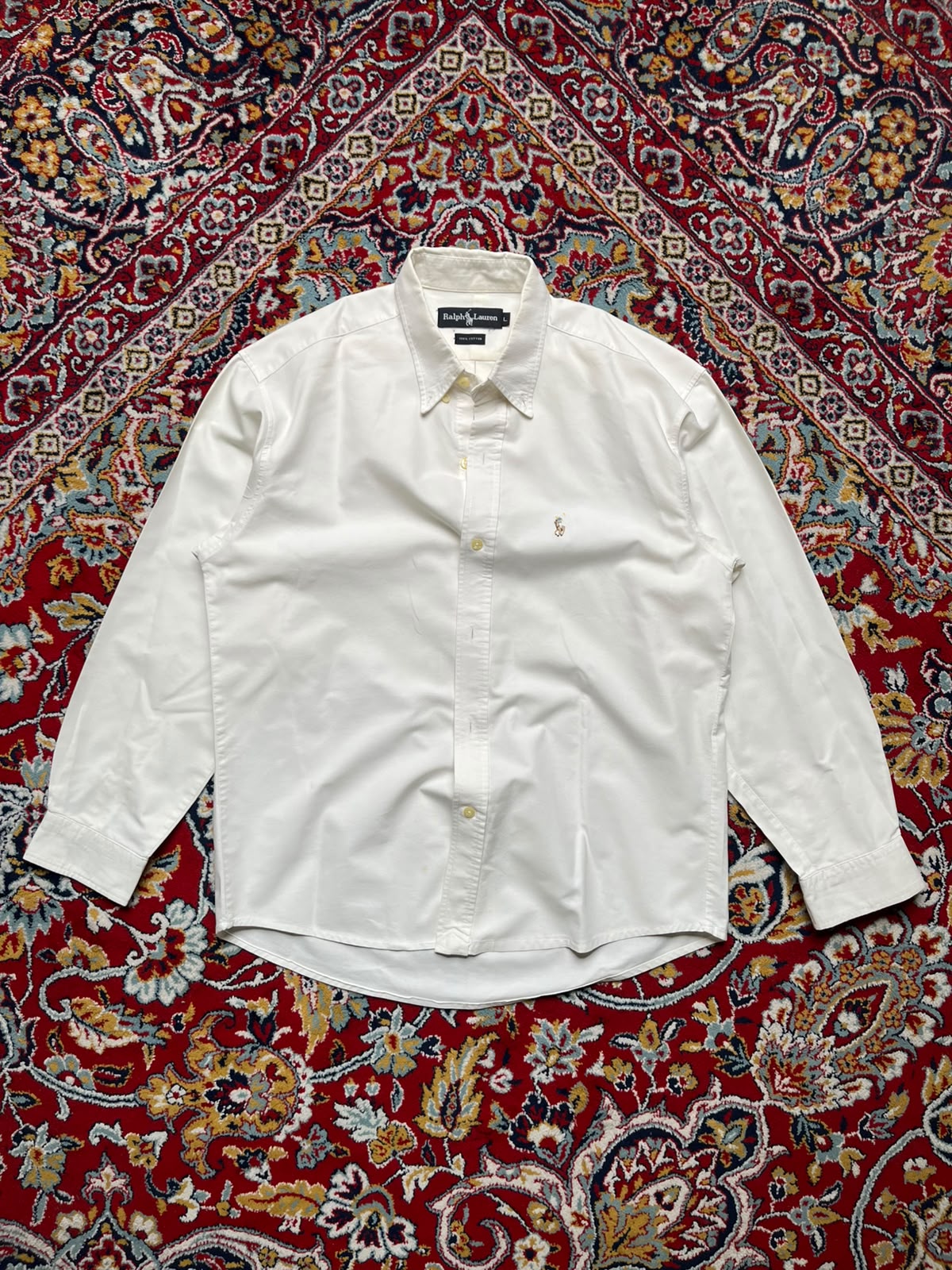 Ralph Lauren White Cotton Button Down Shirt - M