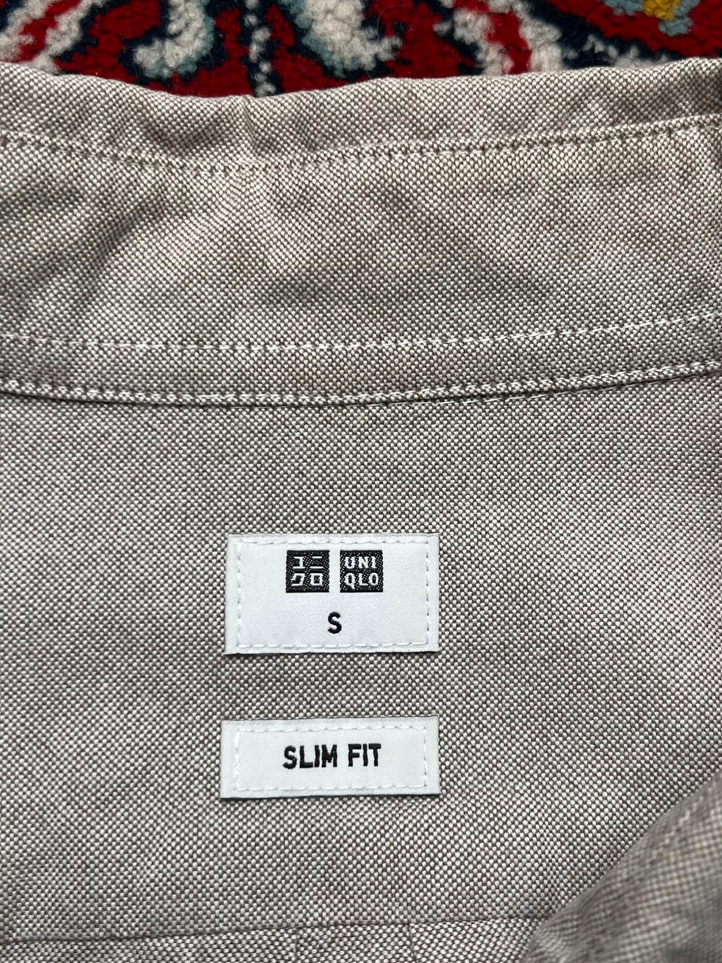 UNIQLO GREY SLIM FIT TextureD Button Down Shirt - S
