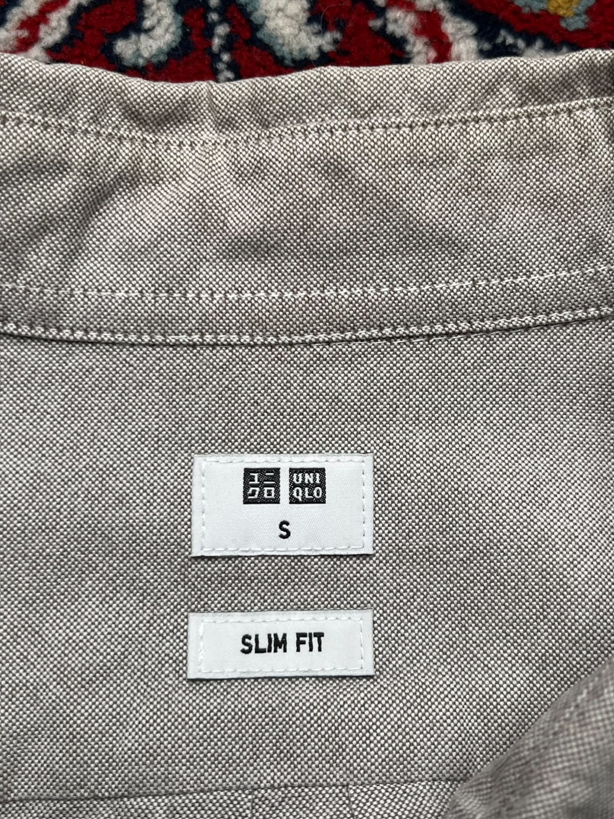 UNIQLO GREY SLIM FIT TextureD Button Down Shirt - S