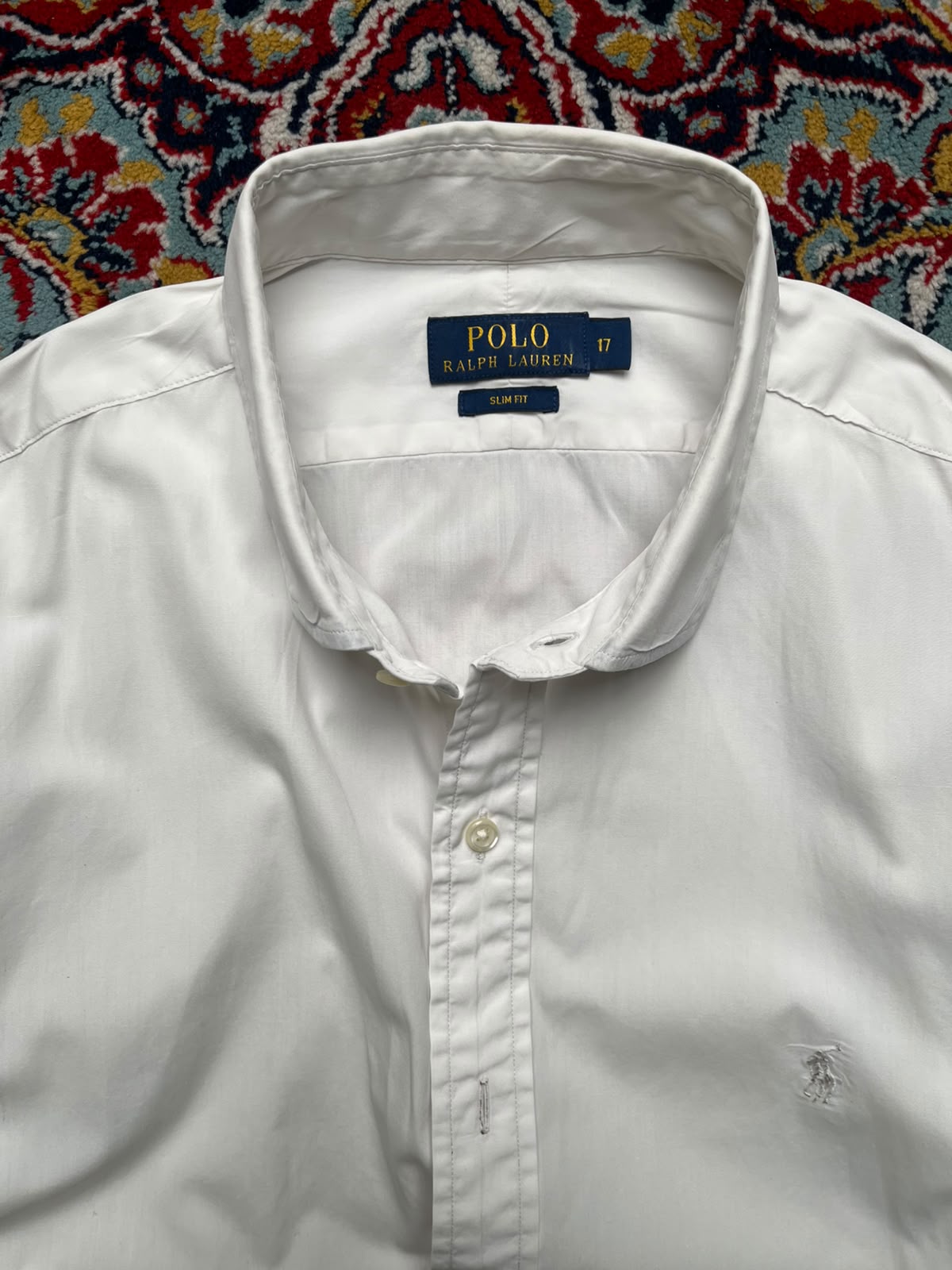 Polo Ralph Lauren White Slim Fit Cotton button down shirt - XL