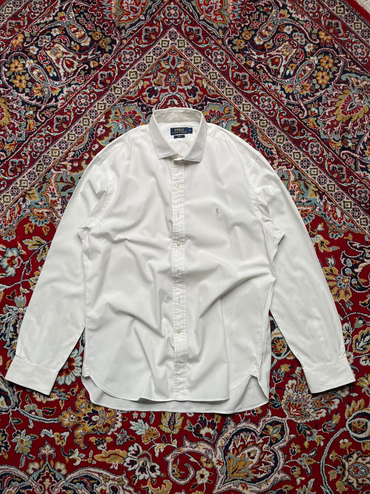 Polo Ralph Lauren White Slim Fit Cotton button down shirt - XL