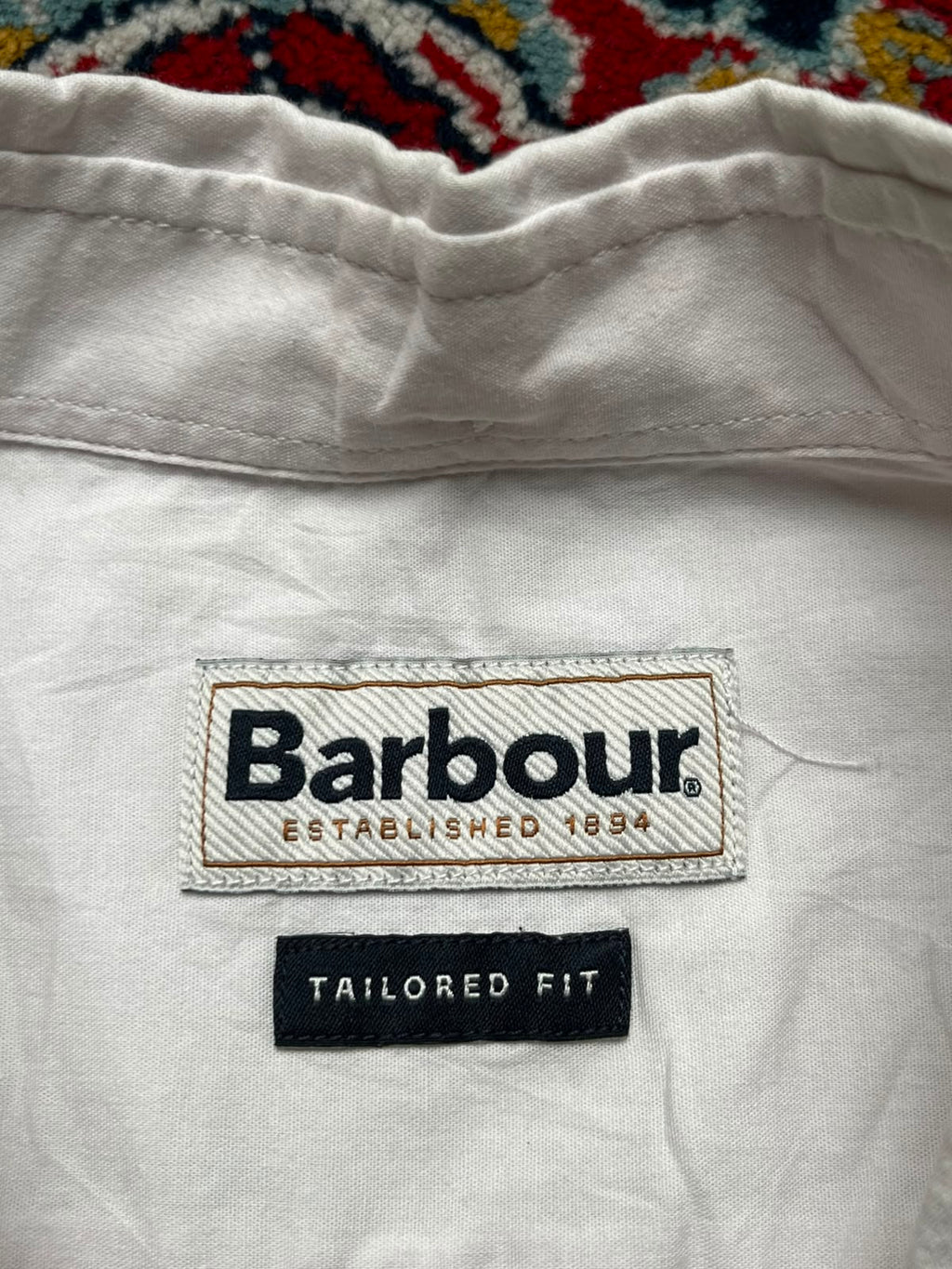 Barbour Super Soft White Tailored Fit Oxford button down shirt - L