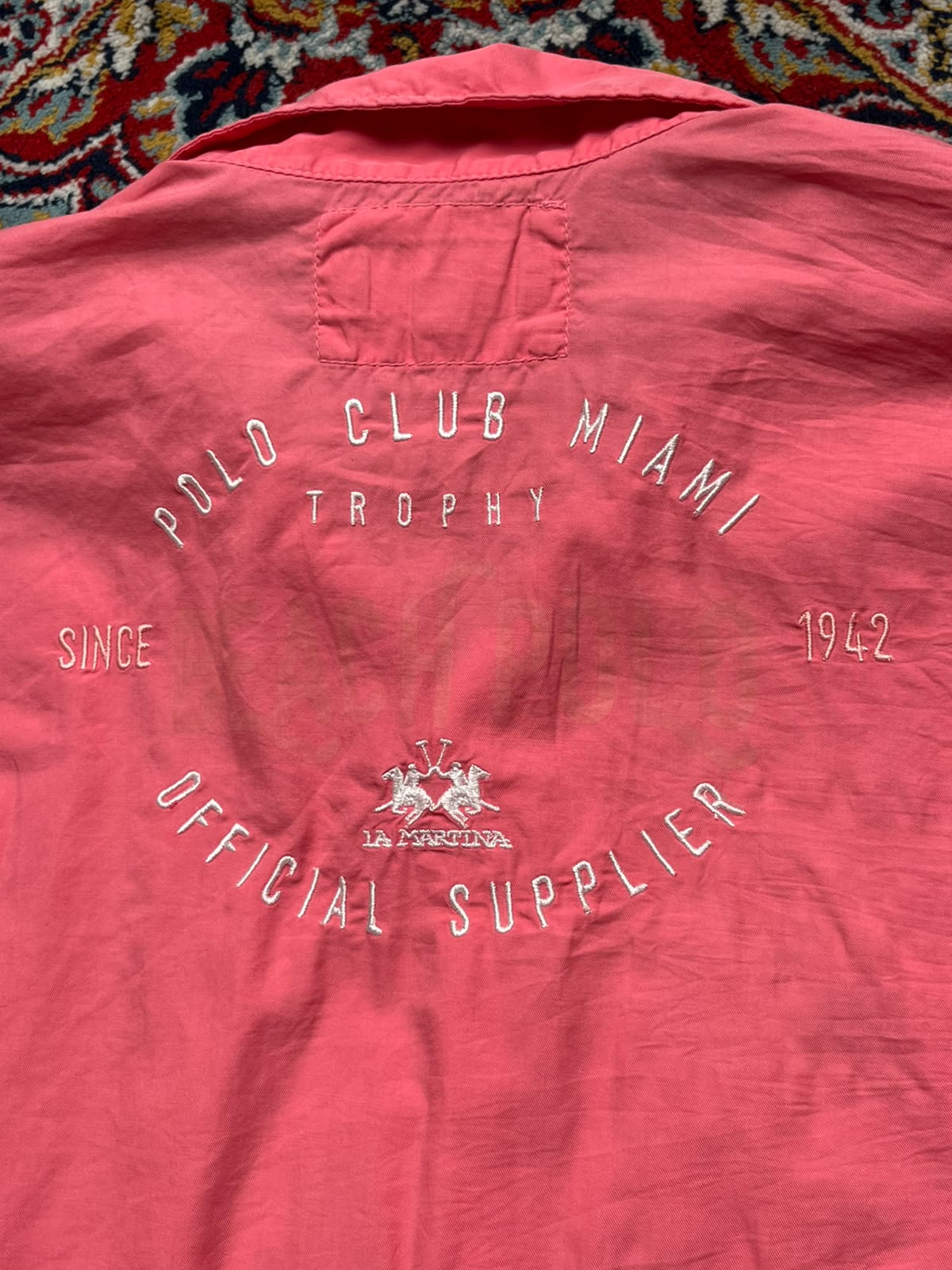 La Martina Buenos Aires Polo Club Pink Button Down Shirt - XL