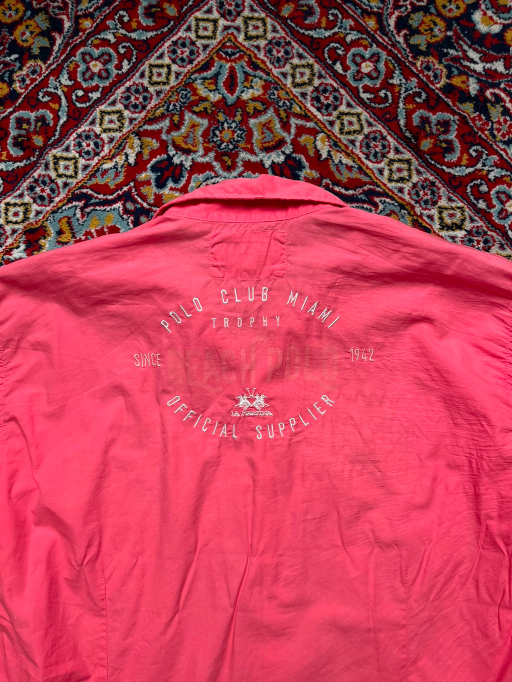 La Martina Buenos Aires Polo Club Pink Button Down Shirt - XL
