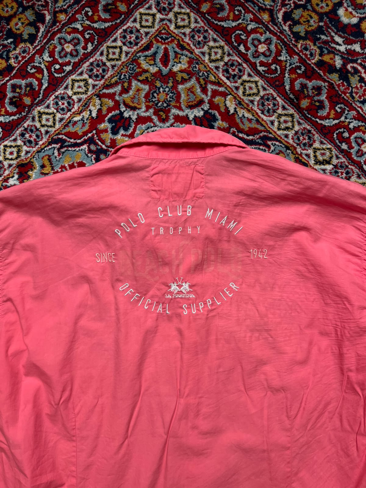 La Martina Buenos Aires Polo Club Pink Button Down Shirt - XL