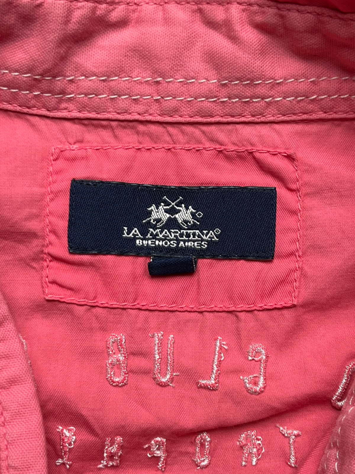 La Martina Buenos Aires Polo Club Pink Button Down Shirt - XL