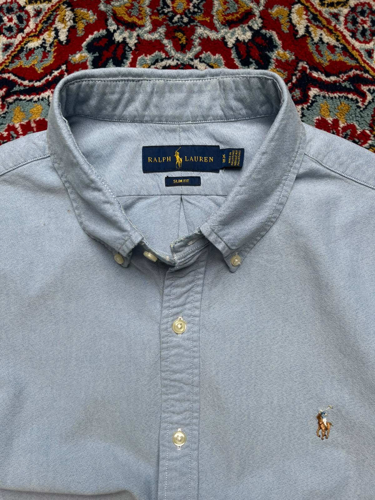 Polo Ralph Lauren Slim Fit Light Blue Oxford Button Down Shirt - XL