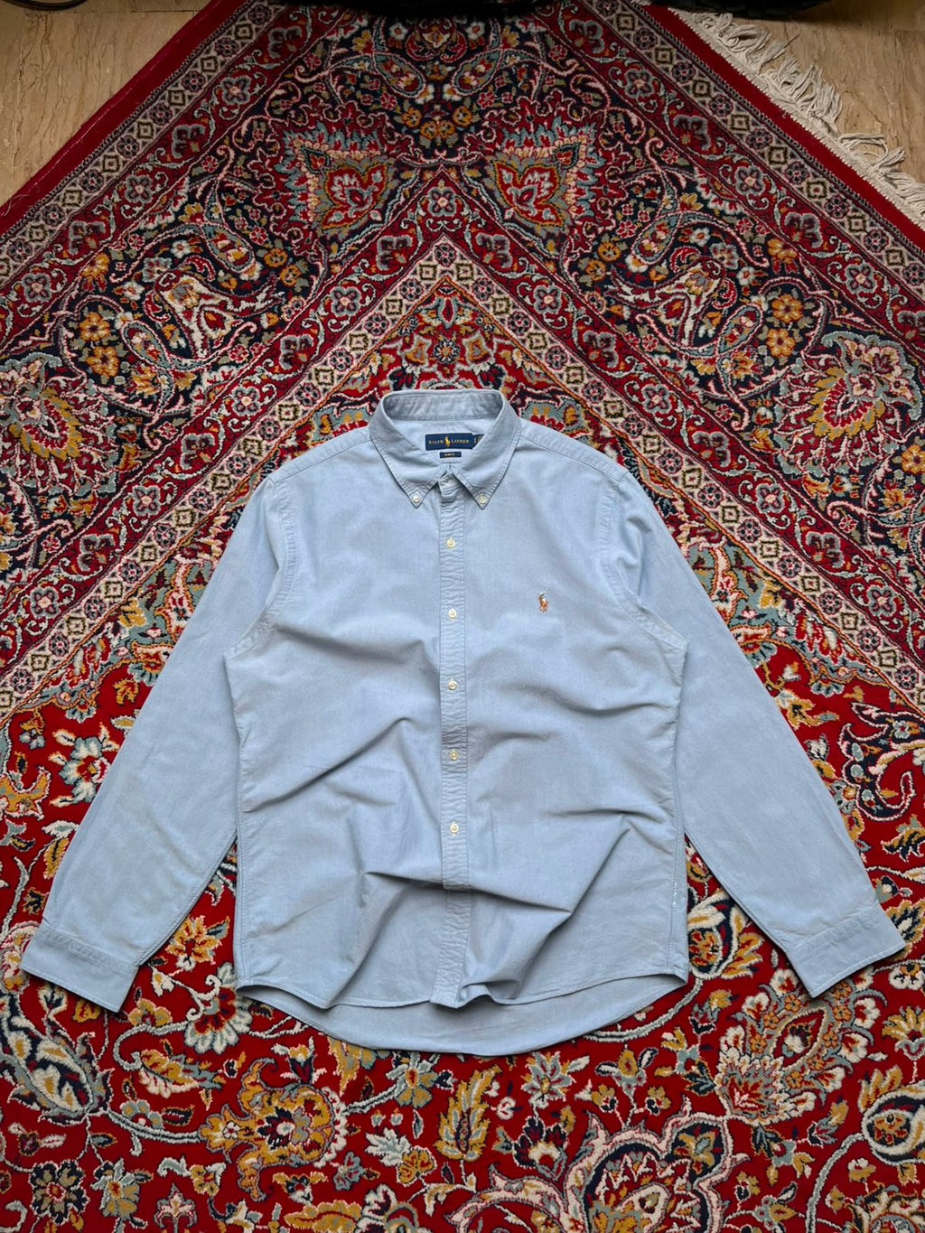 Polo Ralph Lauren Slim Fit Light Blue Oxford Button Down Shirt - XL