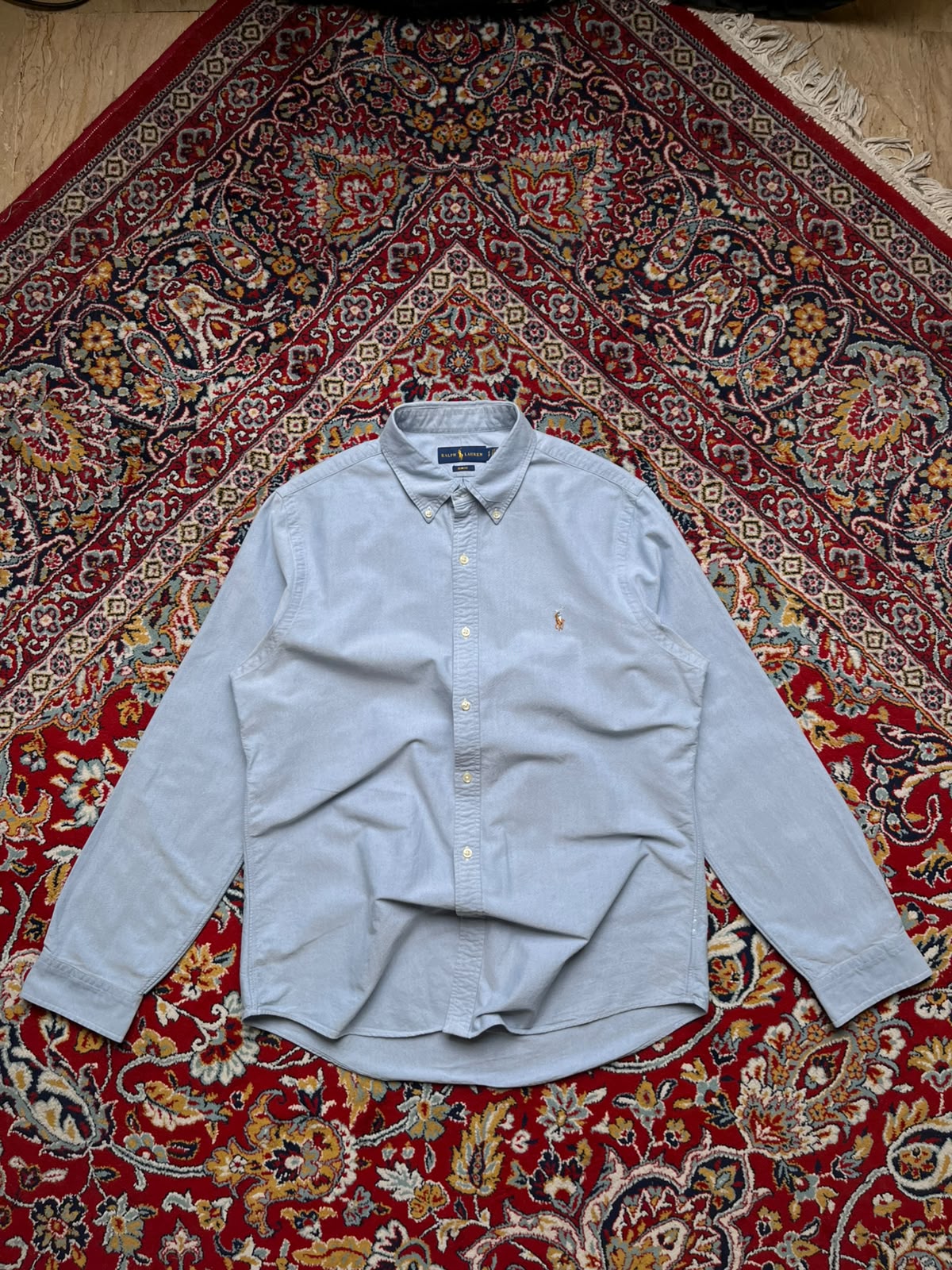Polo Ralph Lauren Slim Fit Light Blue Oxford Button Down Shirt - XL