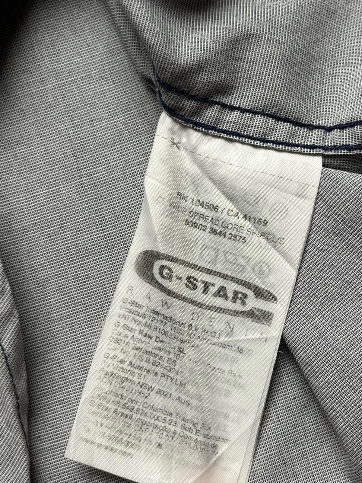 G-Star Raw Correctline Grey Chambray Button Down Shirt - L