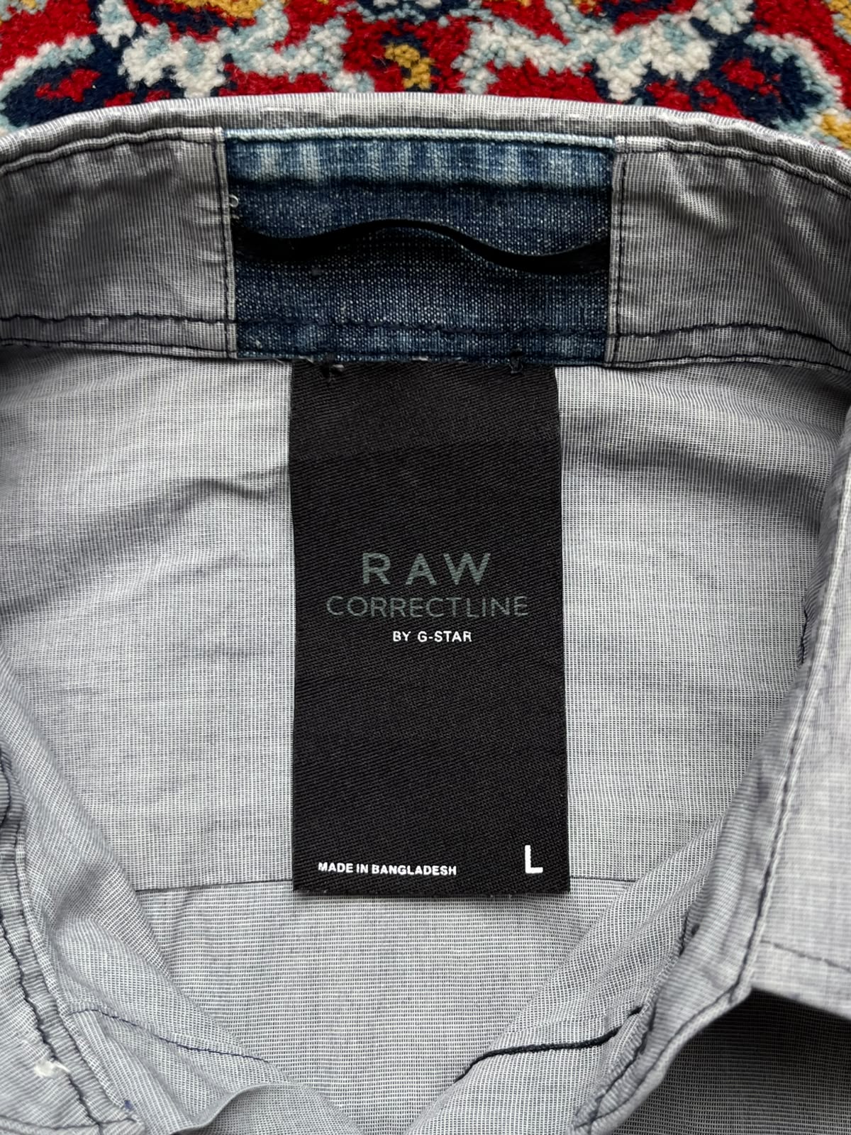 G-Star Raw Correctline Grey Chambray Button Down Shirt - L