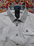 G-Star Raw Correctline Grey Chambray Button Down Shirt - L