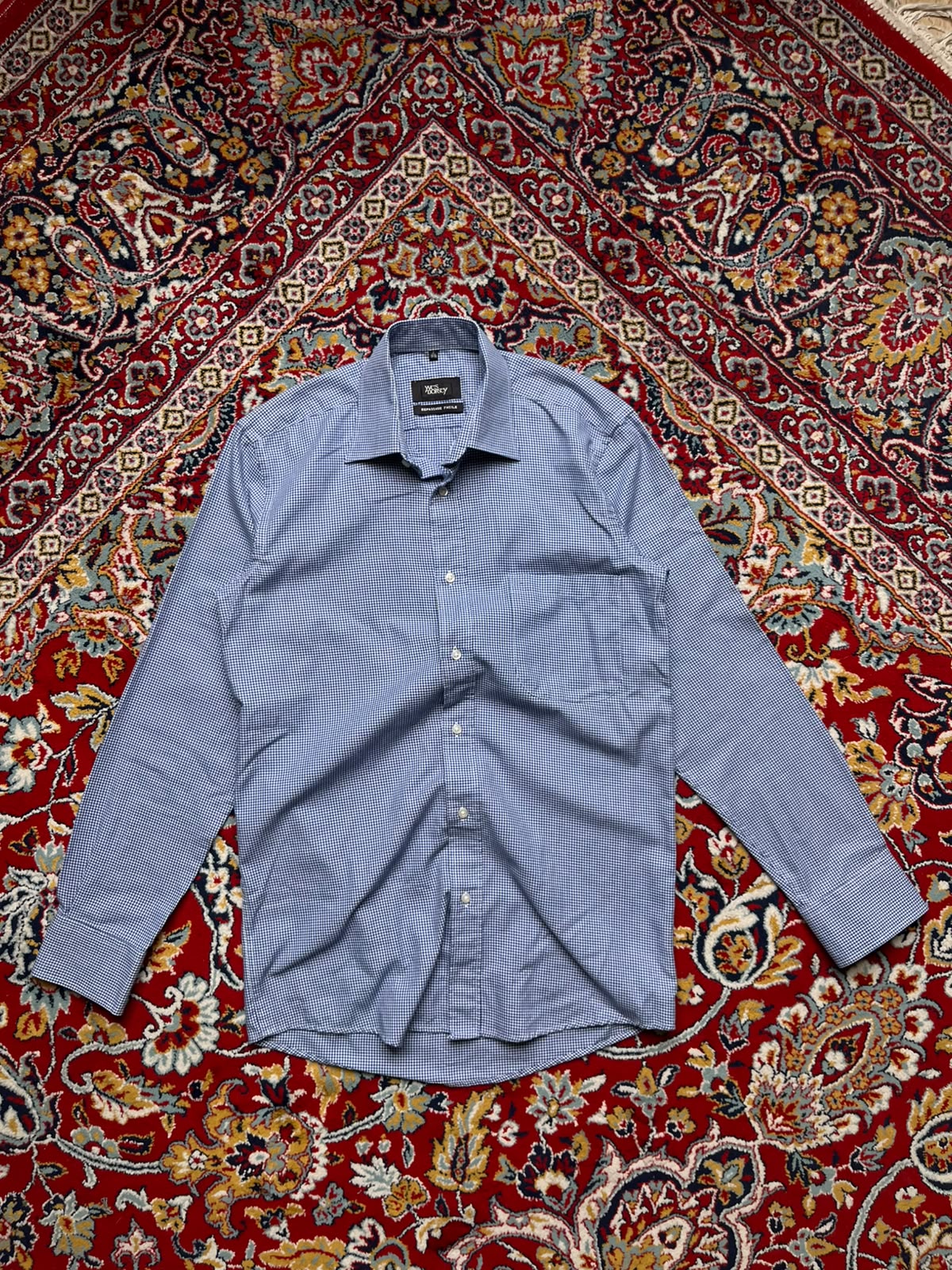 Yves Dorsey Repassage Facile Houndstooth Button Down Shirt - S