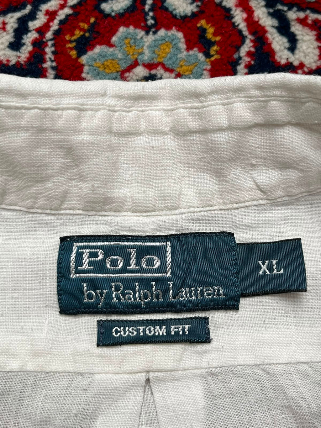 Polo Ralph Lauren Custom Fit Solid White Linen Button Down Shirt- XL