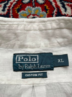 Polo Ralph Lauren Custom Fit Solid White Linen Button Down Shirt- XL
