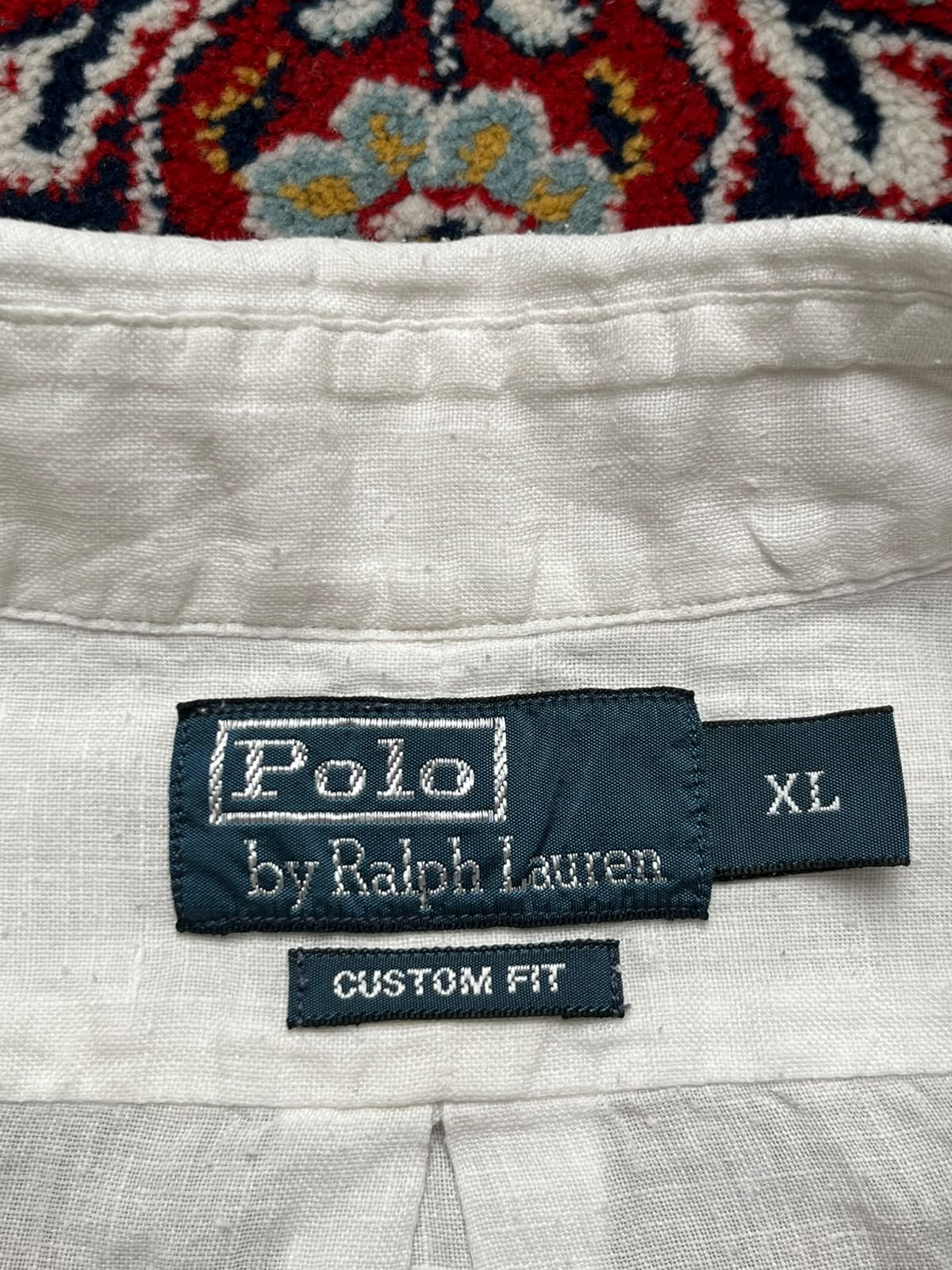 Polo Ralph Lauren Custom Fit Solid White Linen Button Down Shirt- XL