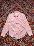 Versace Collection Pink All Over Monogram Pattern Silk Button Down Shirt - L
