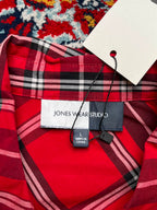 Jones Wear Studio Red Plaid Tartan Check Cotton Button Down Shirt - L