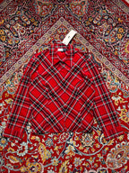 Jones Wear Studio Red Plaid Tartan Check Cotton Button Down Shirt - L