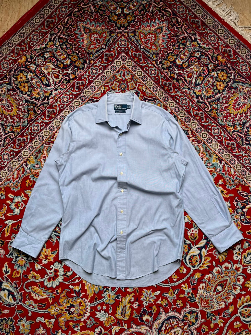 Polo Ralph Lauren Curham Blue Pinpoint Oxford Button Down Shirt - L