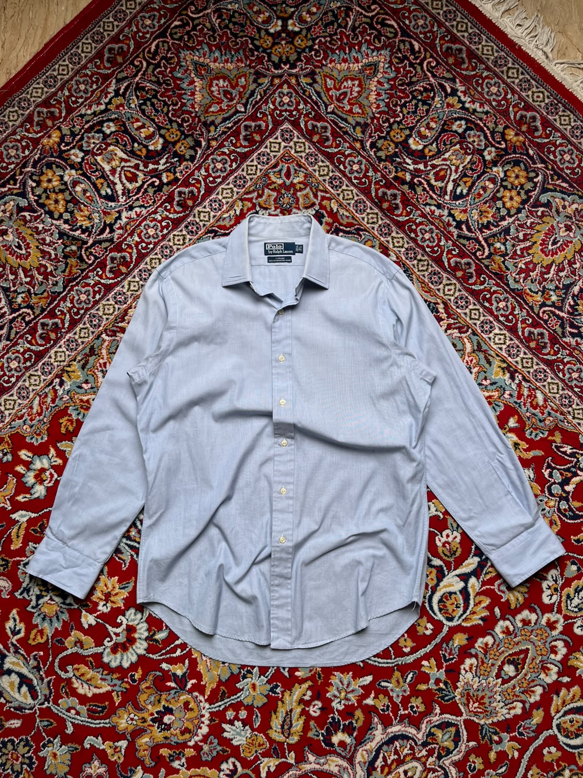 Polo Ralph Lauren Curham Blue Pinpoint Oxford Button Down Shirt - L