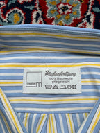 CREATION M Multi Color Striped Cotton BUTTON DOWN SHIRT - XL