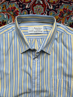 CREATION M Multi Color Striped Cotton BUTTON DOWN SHIRT - XL
