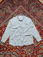 CREATION M Multi Color Striped Cotton BUTTON DOWN SHIRT - XL