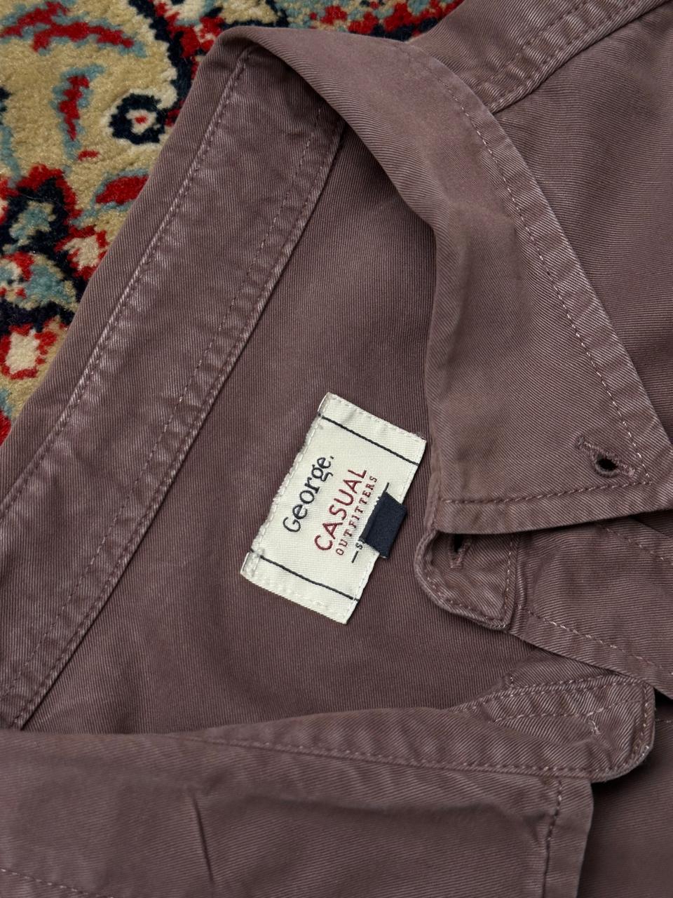 George CHOCOLATE BROWN Casual BUTTON DOWN SHIRT - L