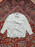 SEIDEN STICKER STRIPED BUTTON DOWN SHIRT - L