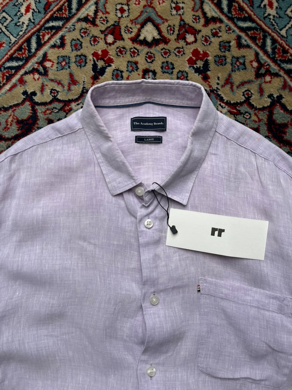 THE ACADEMY BRAND LIGHT PURPLE BUTTON DOWN SHIRT - XL