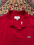 LACOSTE CLASSIC FIT RED POLO  TEE - XL