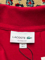 LACOSTE CLASSIC FIT RED POLO  TEE - XL
