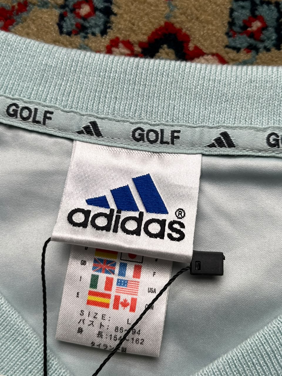 Vintage Adidas Golf V-Neck Raglan Windshirt - M