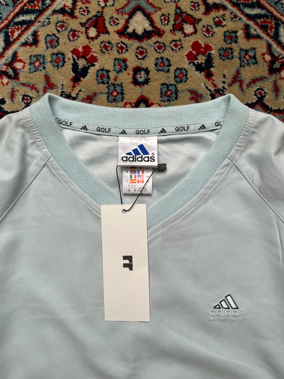 Vintage Adidas Golf V-Neck Raglan Windshirt - M